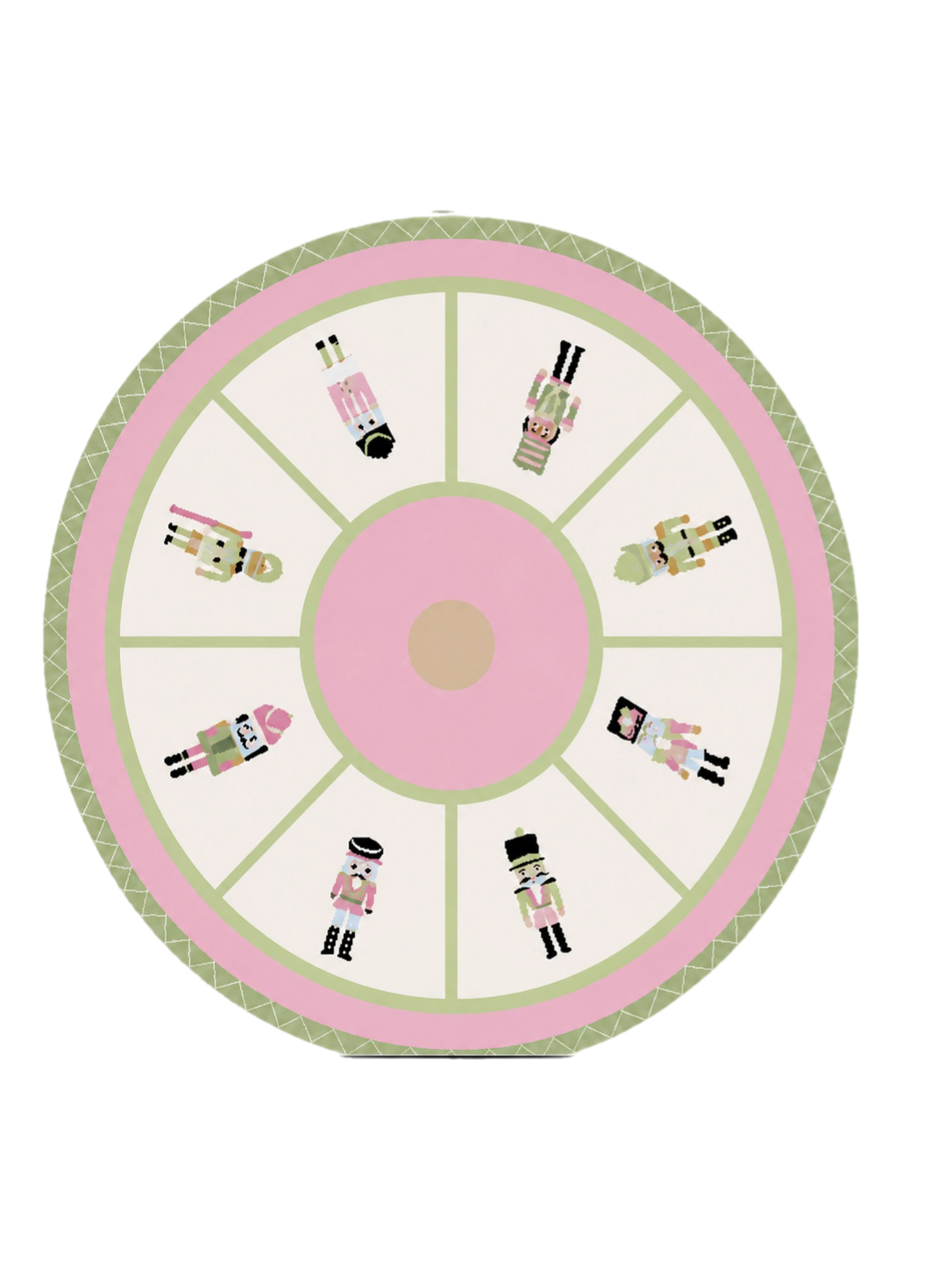 5’ Oushak Tree Skirt - Pink Nutcracker