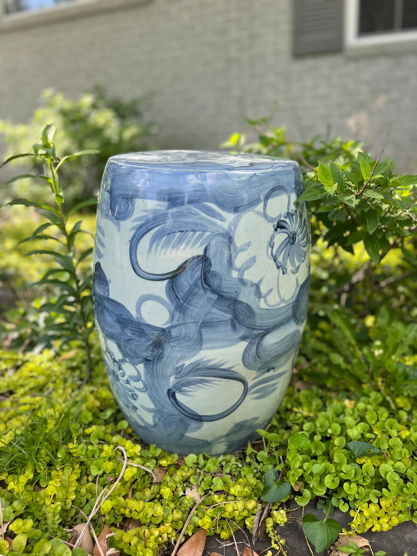 Watercolor Garden Stool