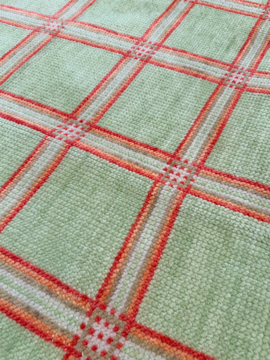 5’ Oushak Tree Skirt - Pastel Plaid