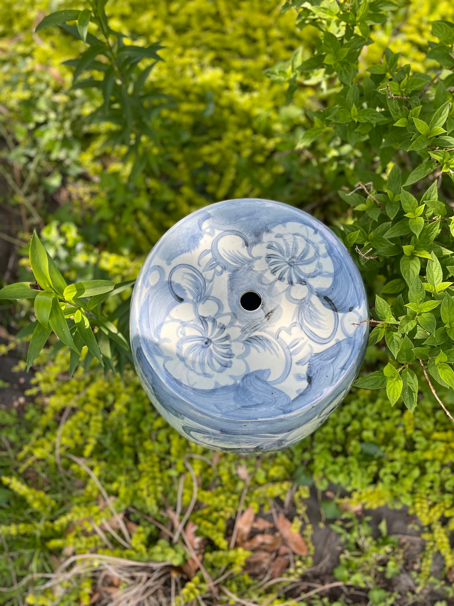 Watercolor Garden Stool