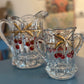Cherry Glass Pitcher and Vase