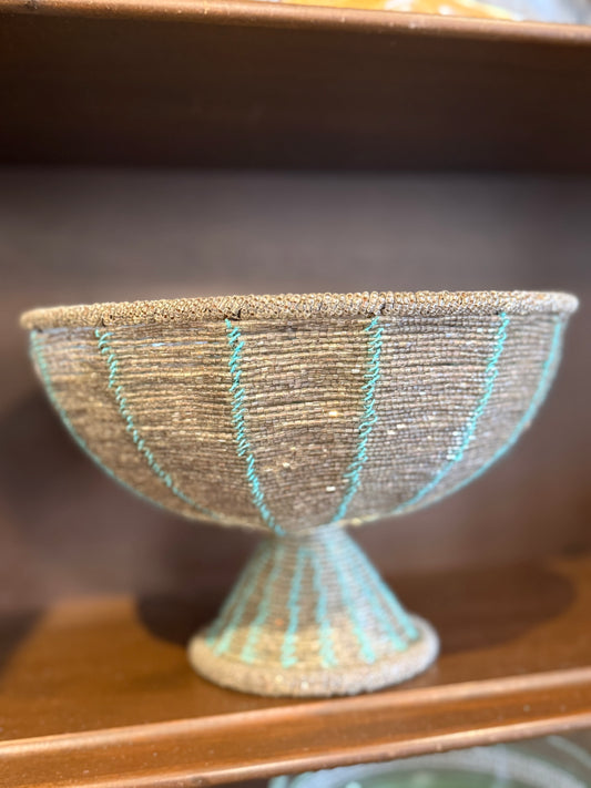 Vintage Beaded Basket