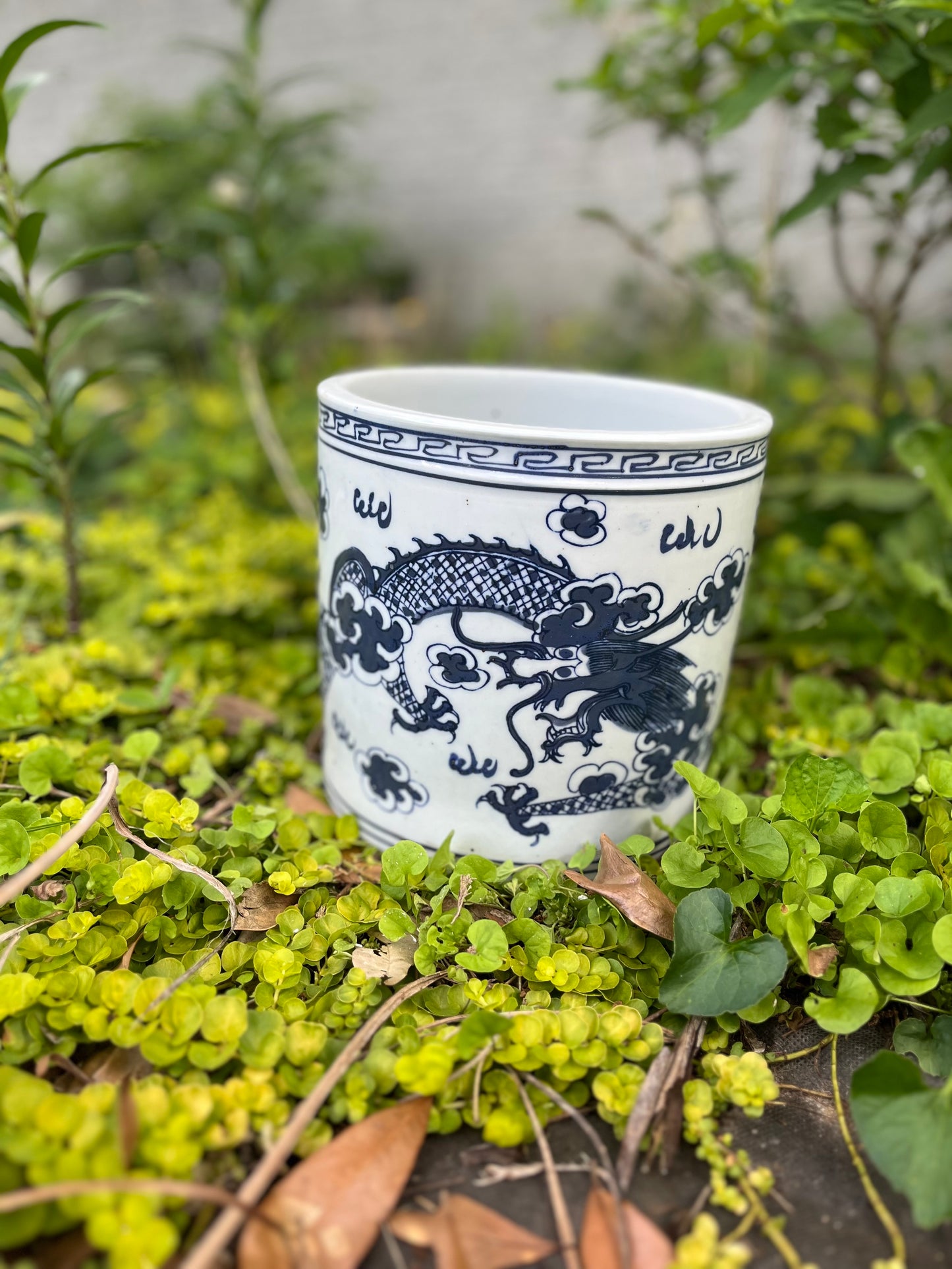 Blue and White Chinoiserie Planter