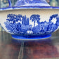 Staffordshire Flow Blue Pitcher & Wash Basin