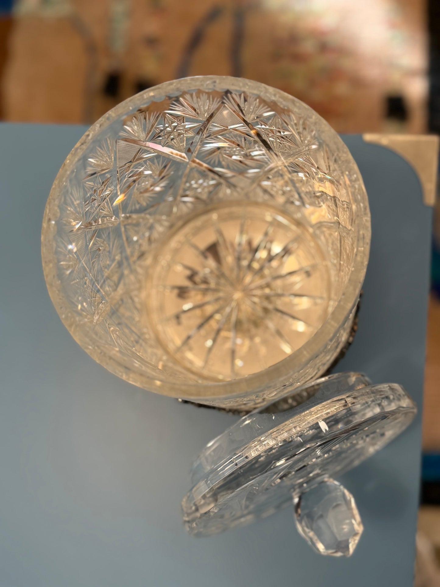 Crystal Footed Ice Bucket