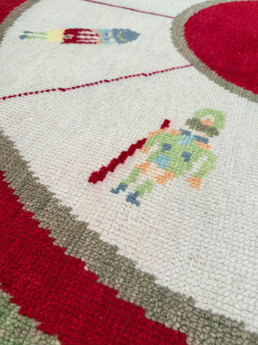 5’ Oushak Tree Skirt - Nutcracker