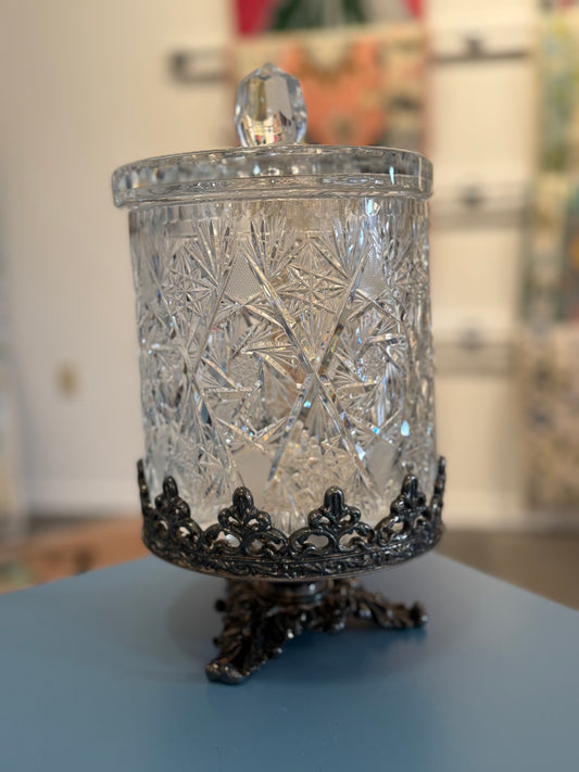 Crystal Footed Ice Bucket