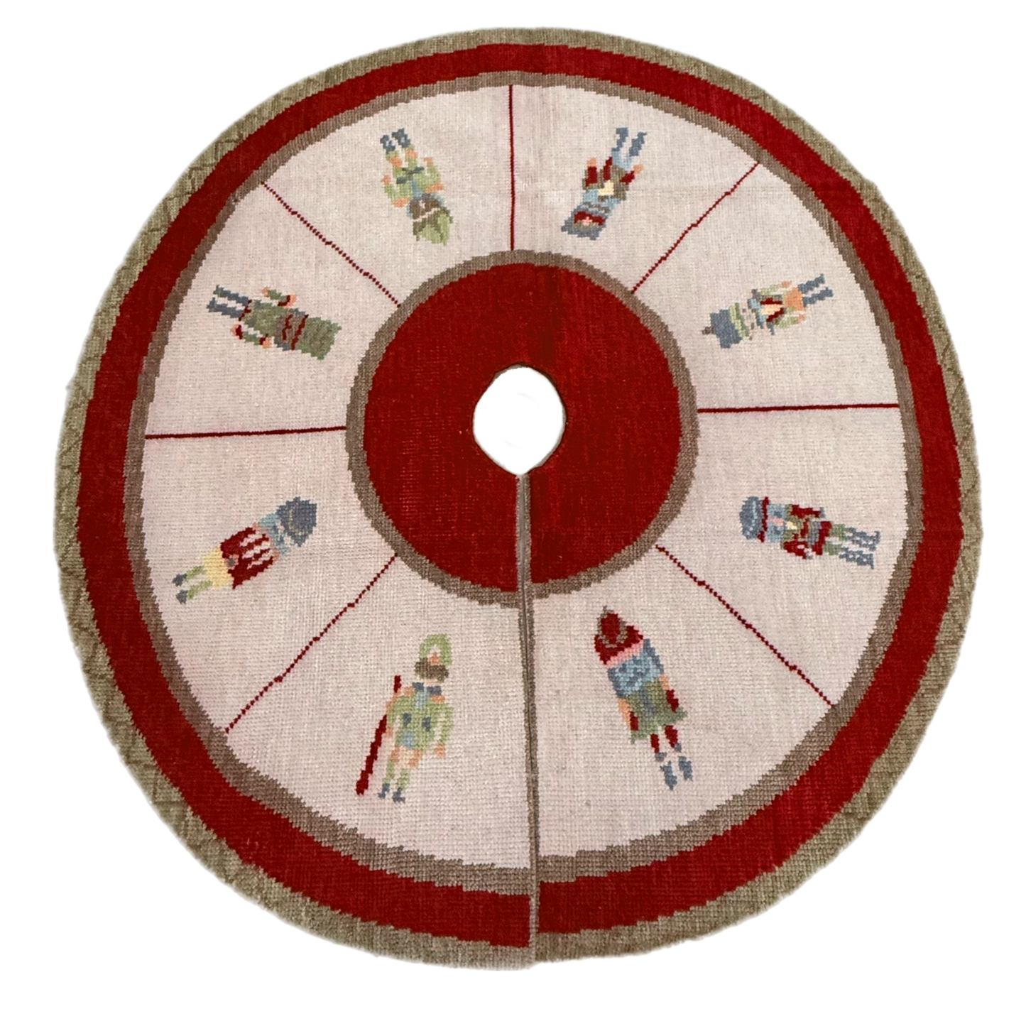5’ Oushak Tree Skirt - Nutcracker
