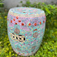 Famille Rose Hand painted Reproduction Garden Stool