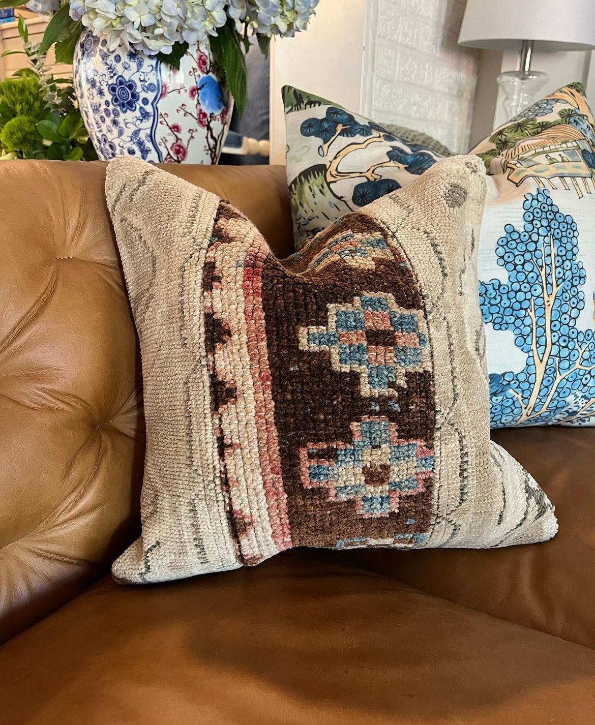 Vintage Turkish Patchwork Pillow